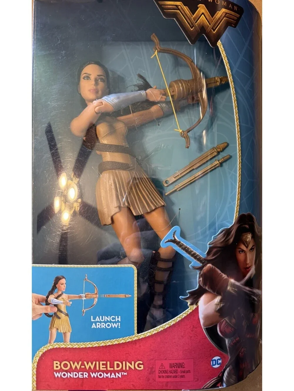 Wonder Woman Bow-Wielding Action Doll DC Mattel Movie Figure NIB 2017 New Sealed